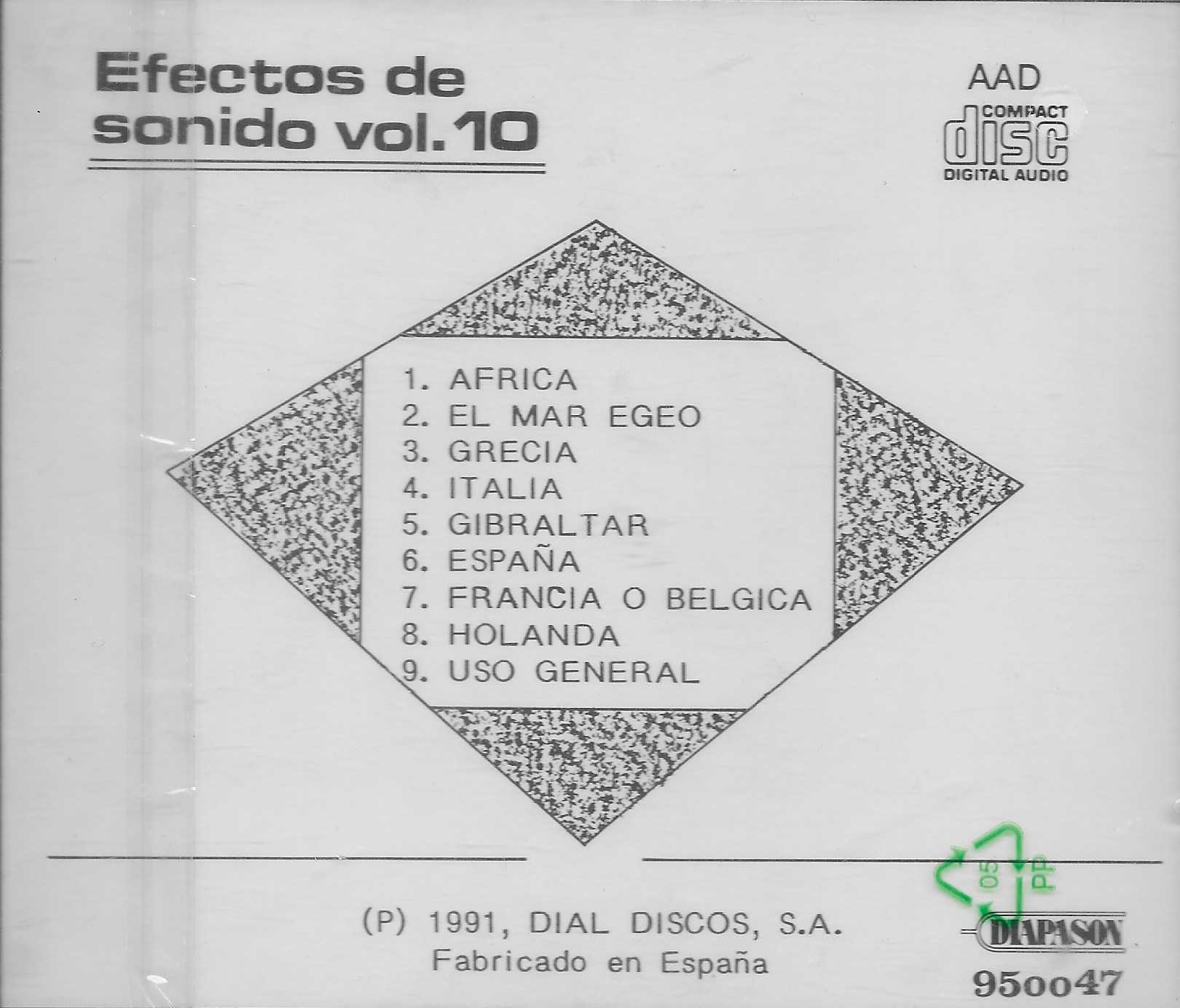Picture of 95 0047 Effectos de sonido - Volume 10 by artist Various from the BBC records and Tapes library